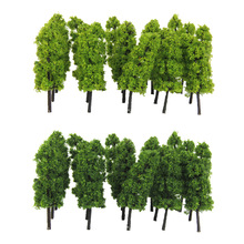 20Pieces Pagoda Trees Model Train Railroad Miniature Scenery Layout Wargame Diorama Z Scale 1:200