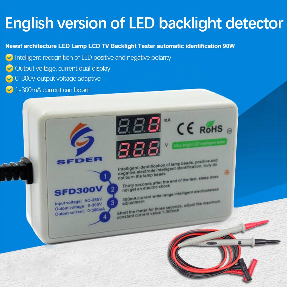 Led Tester 110V 220V Led Backlight Tester Led Strip Bead Lamp Test Reparatie Tool Lichtbron Detector Elektrische parameter Tester