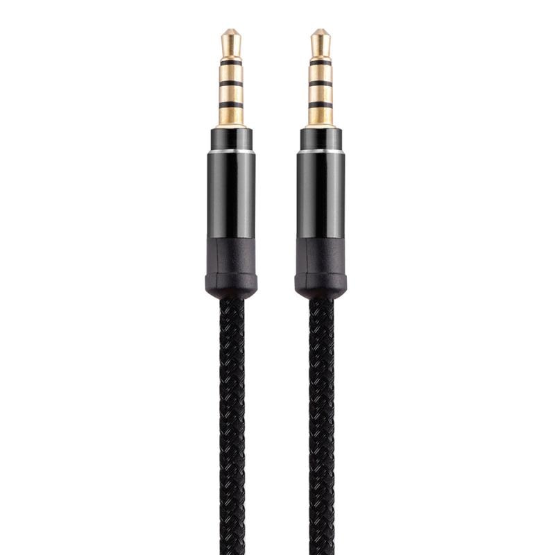 1.5m 3m di Nylon Jack Audio Cavo da 3.5mm Maschio A 3.5mm Maschio Aux Cavo Kabel Oro Spina auto Cavo per il iPhone Samsung Altoparlante Del Telefono: 08 / 3m