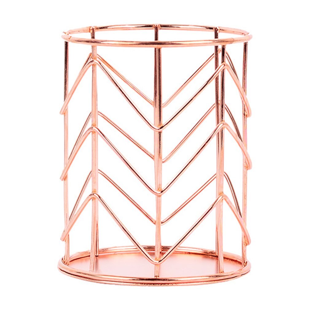 Holle Pen Potlood Borstel Pot Holder Make Borstels Opslag Bureau Organisator Container Organizer Briefpapier: rose gold