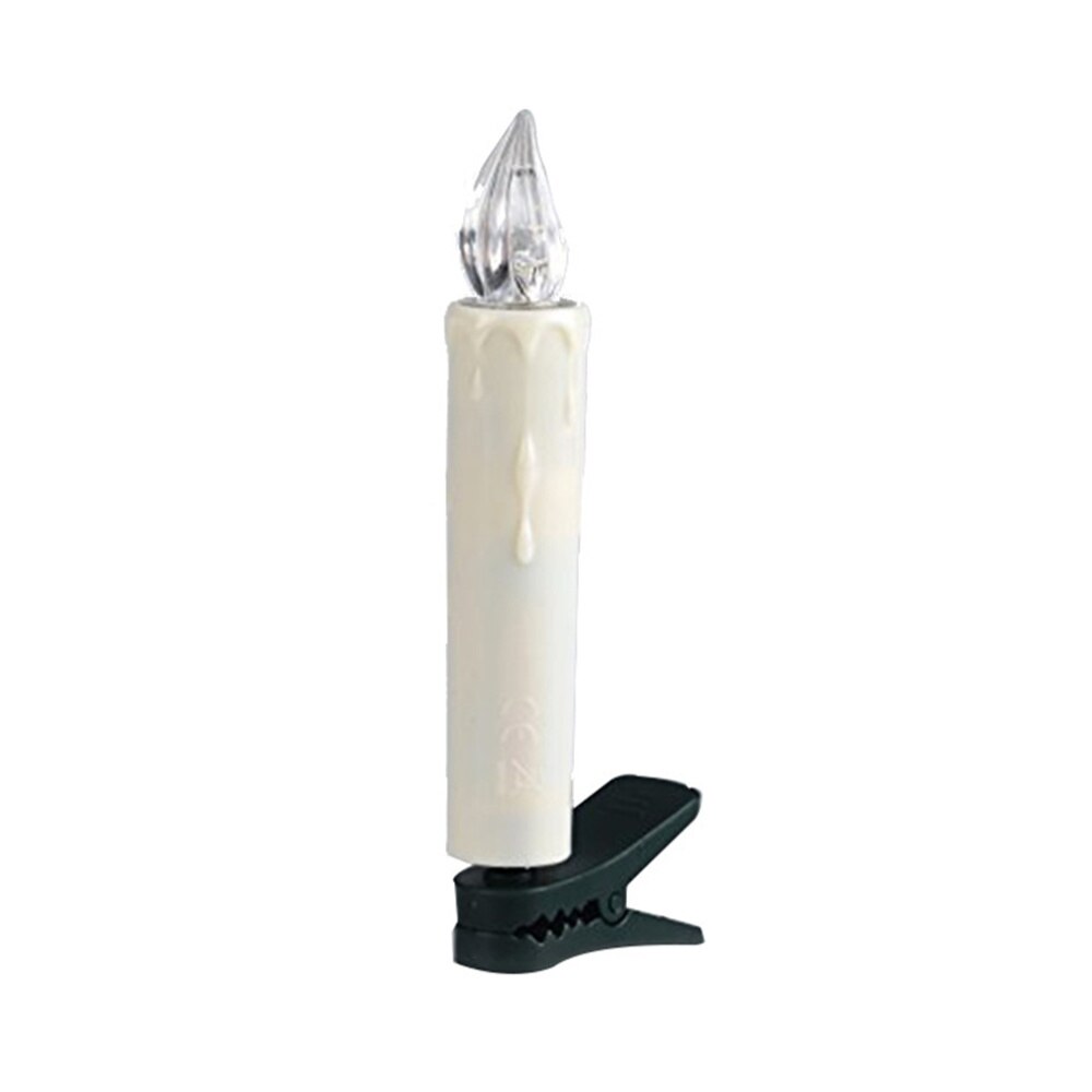 LED Christmas Candle with Clip Flameless Candle Lights Kit Party Decor for Window Christmas Tree Garden (10 Candles and 1 Remote