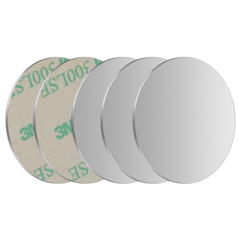 5 uds pegatina placa de Metal disco hoja de hierro para imán soporte para teléfono móvil para soportes magnéticos para teléfono de coche: Blanco