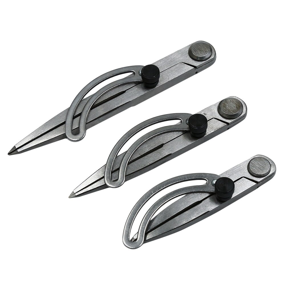 1 pçs medição espaçamento bússola ajustável artesanato de couro ferramenta rotativa ferramentas marcação couro scriber diy creaser ponto