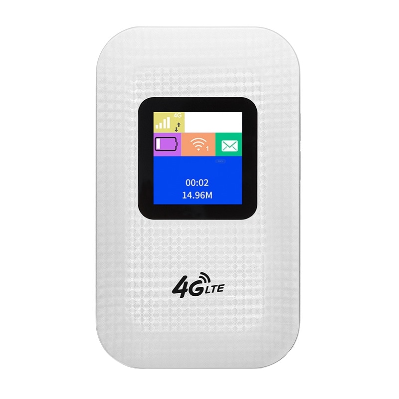 4G Wifi Router Mifi Slimme Draadloze Router 4G Draagbare Auto Wifi Router Met Sim-kaart Slot En Kleur sn: Default Title