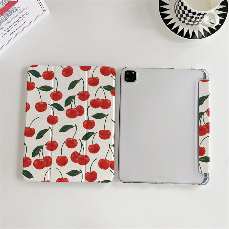 Cute Cherry Case For Apple iPad Air 2024 11 inch Air5 4 10.9 iPad 5 6 7 8 9 Gen 9.7 Air 3 10.2 10.5'' mini 6 5 4 Soft Cases