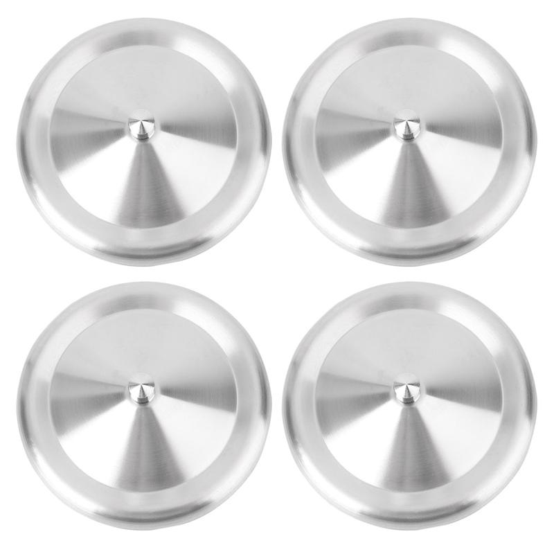2/4Pcs Durable Stainless Steel Cup Lids Dust-Proof Drink Cup Lids Stainless Steel Lid Kitchen And Dining Supplies (Silver): 4Pcs