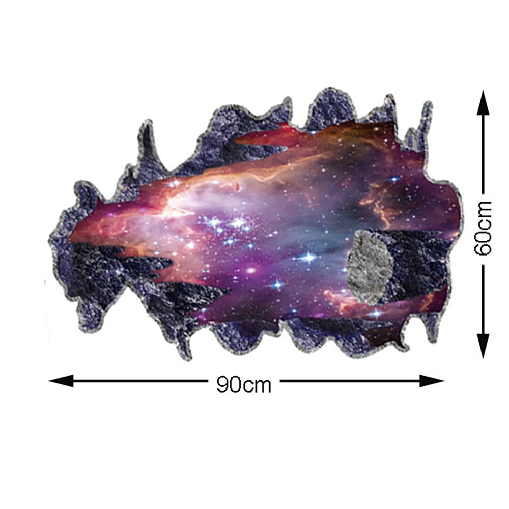 1PCS Space 3D Wall Stickers PVC Living Room Bedroom Home Decor Forest Landscape Poster Background Home Decoration Accessories: B