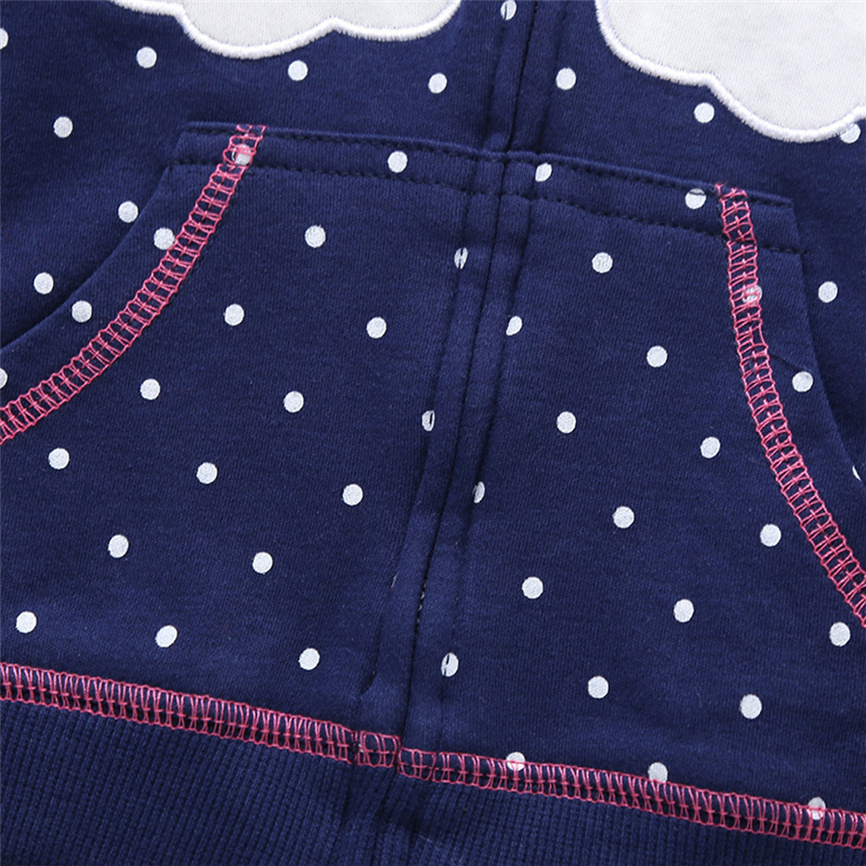 Baby Jacket Winter Toddler Kid Boys Girls Costume Hooded Dot Print Zipper Windproof Coat Rainbow Casual Keep Warm Outwear Jacket