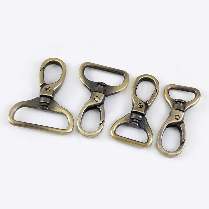2/4/10Pcs 15/20/26/32mm Metal Strap Buckles for Bag Swivel Lobster Buckle Webbing Keychain Carabiner Hook Clasps DIY Accessories: 10# / antique silver
