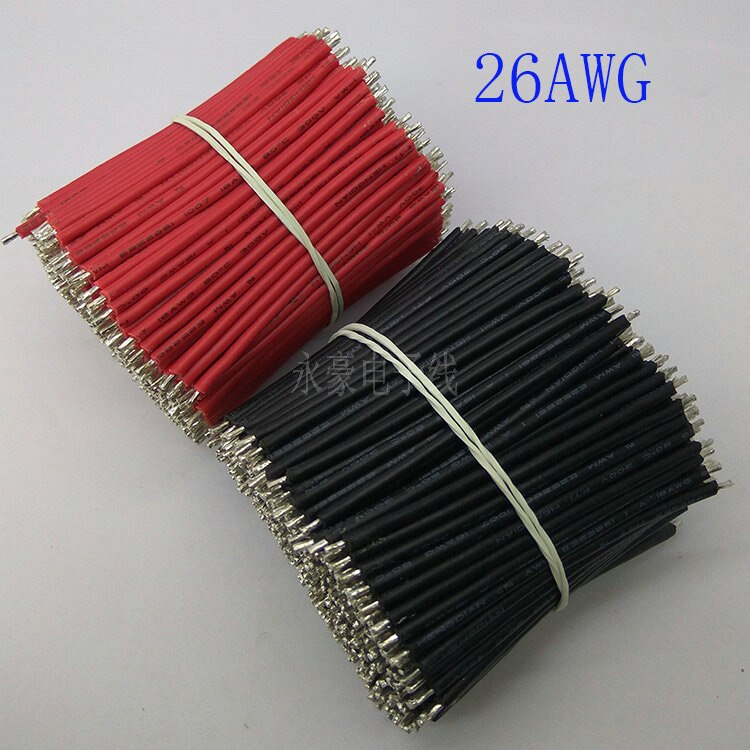 200/more.35mm elektronische componenten, 26AWG zwart en rood tin elektronische draad kabel, DIY panel draad, Vracht gratis