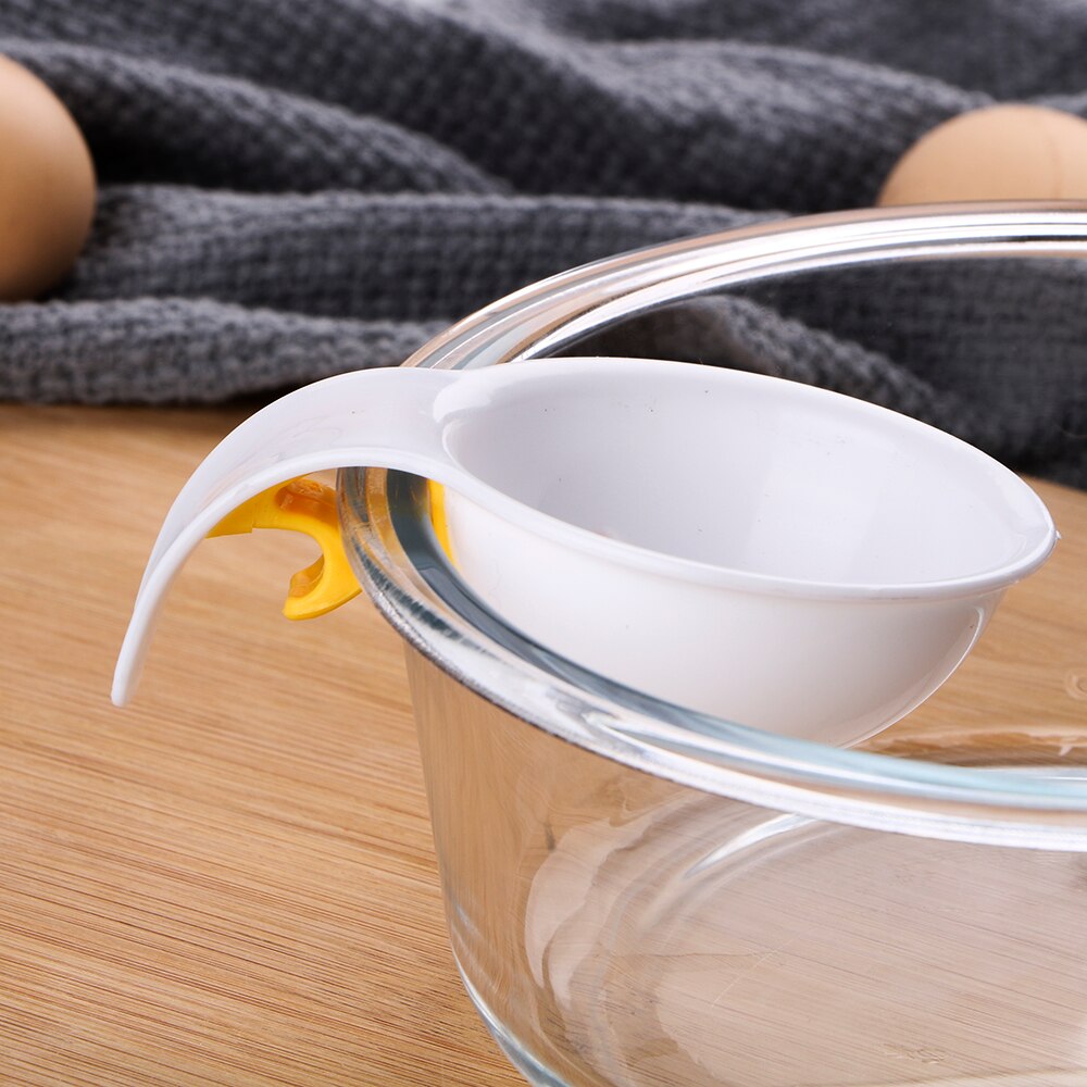 HILIFE Plastic Plastic Chef Dining Cooking Gadget White Yolk Sifting With Silicone Fixed Hook Home Kitchen Tool Egg Separator