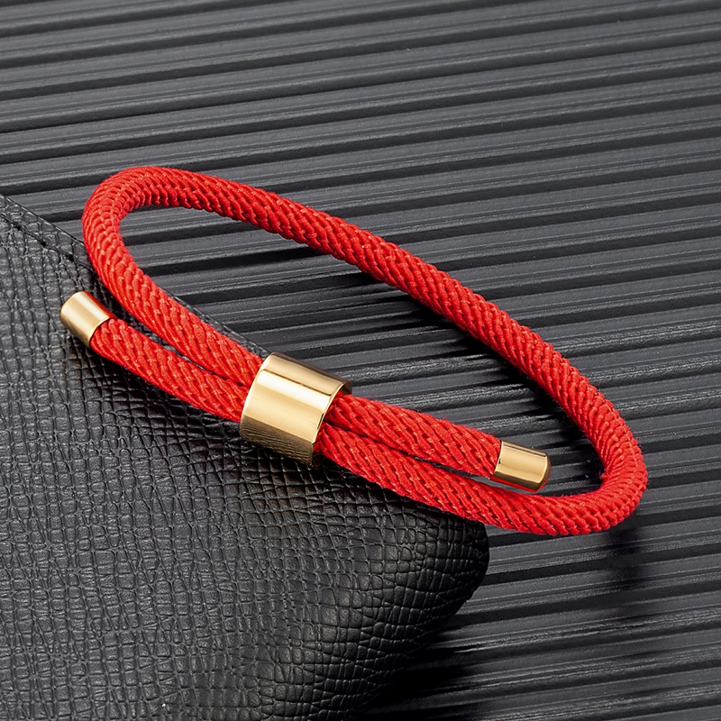 Mkendn Minimalistische Waterdichte Milan Touw Armband Rode Verstelbare Enkelband Mannen Vrouwen Handgemaakte Draad Paar Lucky Strand Sieraden
