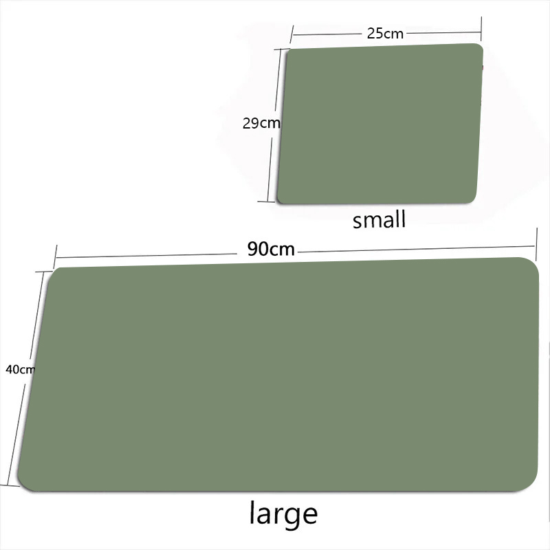 Roze en groene muismat Effen kleur Gaming HD Muismat XL Toetsenbordpads Antisliptapijt Bureaumat Kantooraccessoires Placemats: M / Dark Brown
