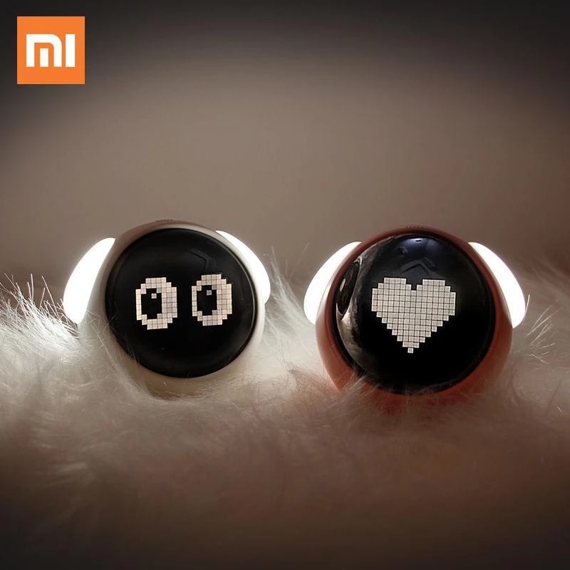 Xiaomi Cute Expression Alarm Clock Multi Function Digital LED Voice Controlled Light Bedside Thermometer Clock for Best