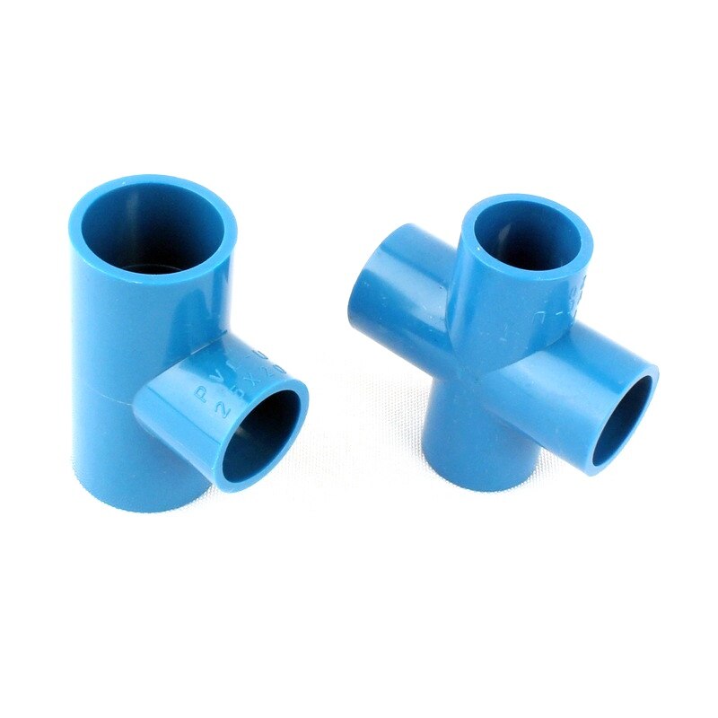 I.D 20mm PVC Pipe Cross Connectors 20X25 40X20mm Reducing Tee Connector 90 Degree Elbow Straight Joints Garden Water Adapter