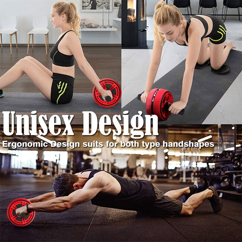 Stille Spier Oefening Abdominale Wiel Roller Thuis Fitnessapparatuur Dubbele Wiel Abdominale Power Ab Gym Roller Training