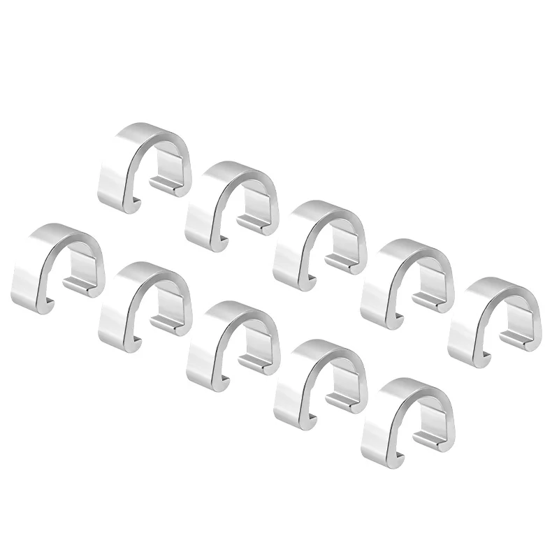 MUQZI 10pcs Bicycle Brake Cable C-Clips Hydraulic Hose Housing Shift Cable Clamps Hose Cable Guide Clamps: WHITE