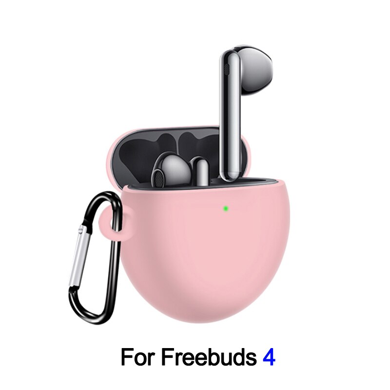 Silicone Protective Case For Huawei Freebuds 4i Earphone Cases Cover For Huawei Freebuds 4 i Free Buds 4i freebuds4i Cases: Pink For Buds 4