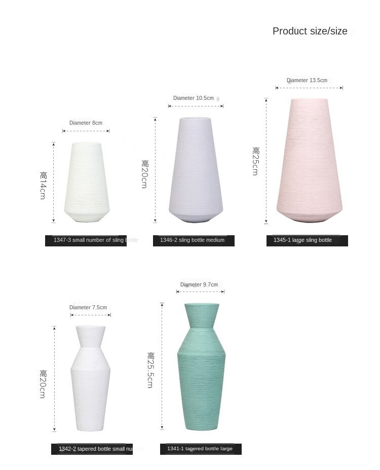 Morandi Brushed Ceramic Vase Flower Arrangement Living Room Villa Country Style Home Decoration Nordic Simple Modern Home Decor