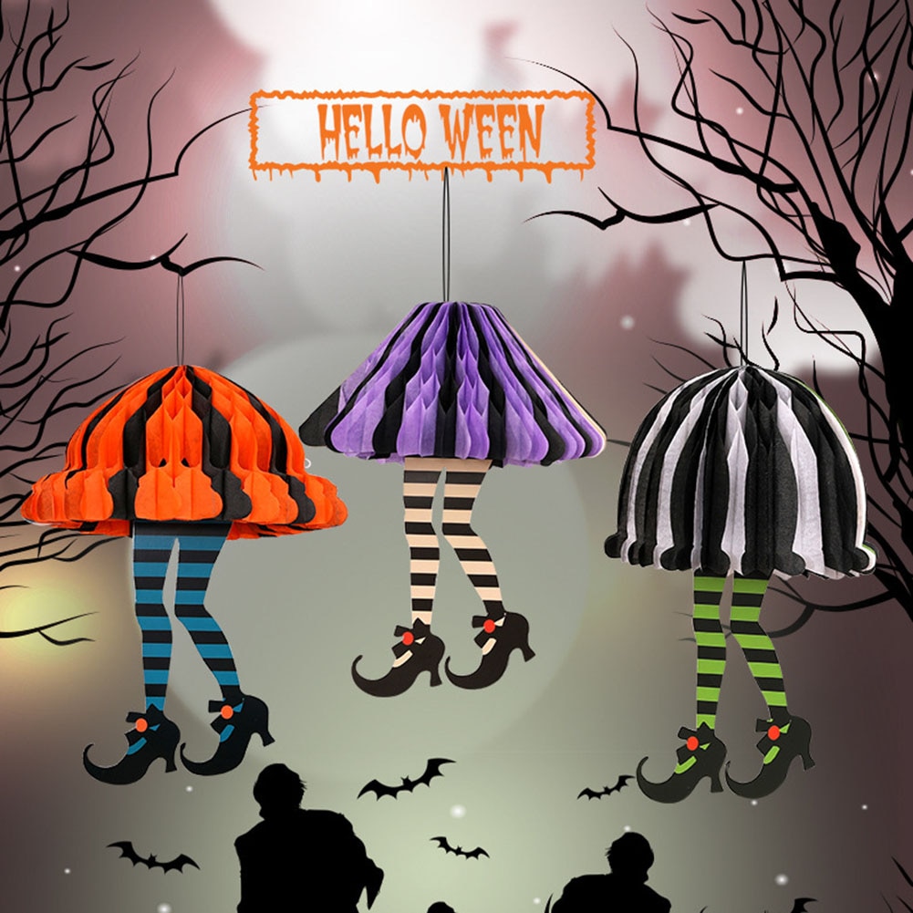 Halloween Hexe Beine Socken DIY Handwerk Hexen Stiefel Halloween Party Hängen Dekorationen Partei Liefert