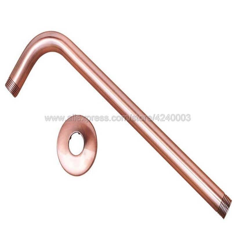 Antique Red Copper Wall Shower Head Extension Pipe - 12" Long Shower Arm Arm Bathroom Accessories Khh100