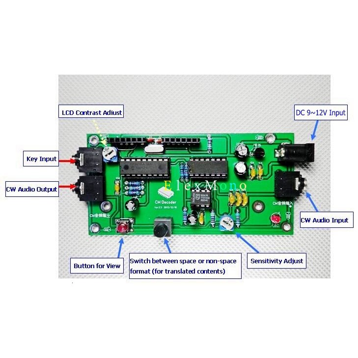 Cw Reader Decoder Morse Code Reader Keyer (Met Lcd-scherm) Cq 73 Ham Radio