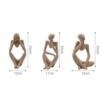 Noords abstract karakter gouden decoratie huis ornament salon kantoor zandsteen decor standbeeld sculptuur