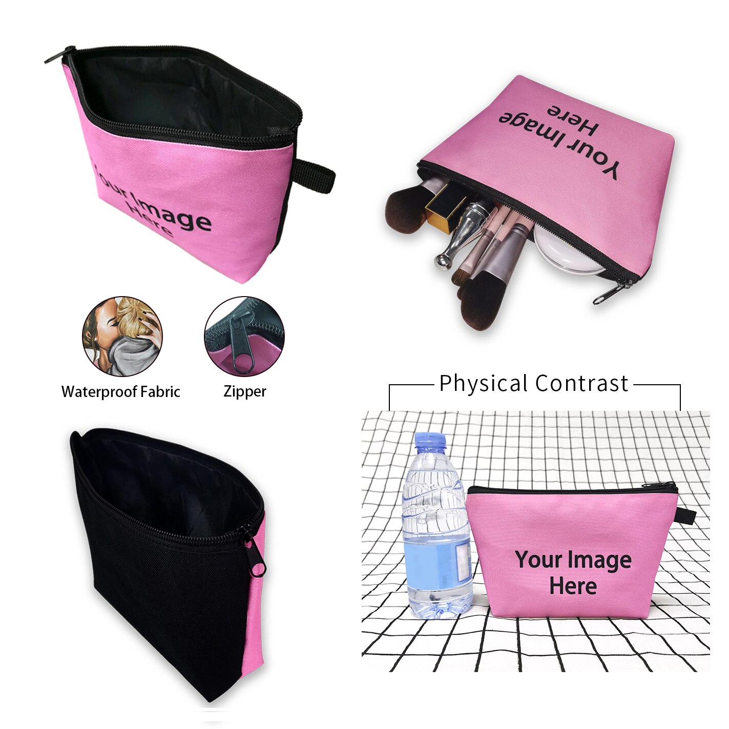 Anime sød kosmetiktaske kvinder makeuptasker piger kosmetiketui til make-up damer rejsearrangører taske makeup boks