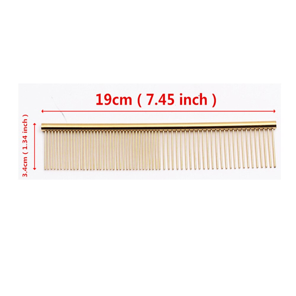 1PC Multicolor Pet Dog Cat Hair Comb Metal Double Row Brush Grooming Hair Steel Comb Beauty Cleaning Supplies