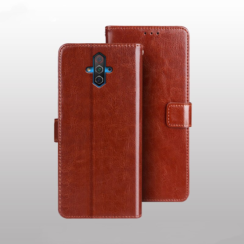 Titular do cartão capa para zte nubia play 5g 6.65 "caso de couro do plutônio capa protetora retro coldre carteira flip caso