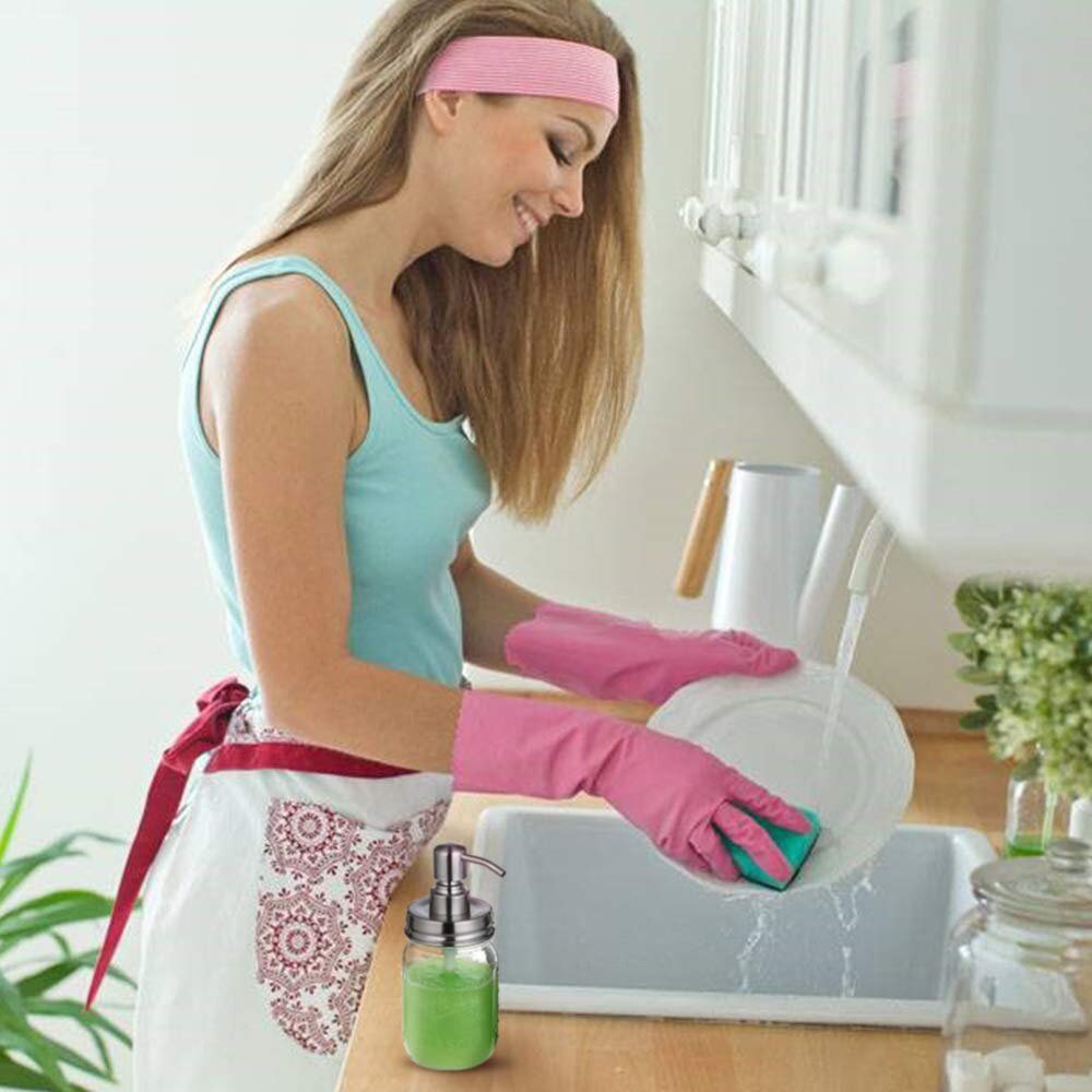 480ml Liquid Soap Dispenser Pump Hand Sanitizer Shower Shampoo Glass Bottle Liquid Soap Container For Kitchen Bathroom