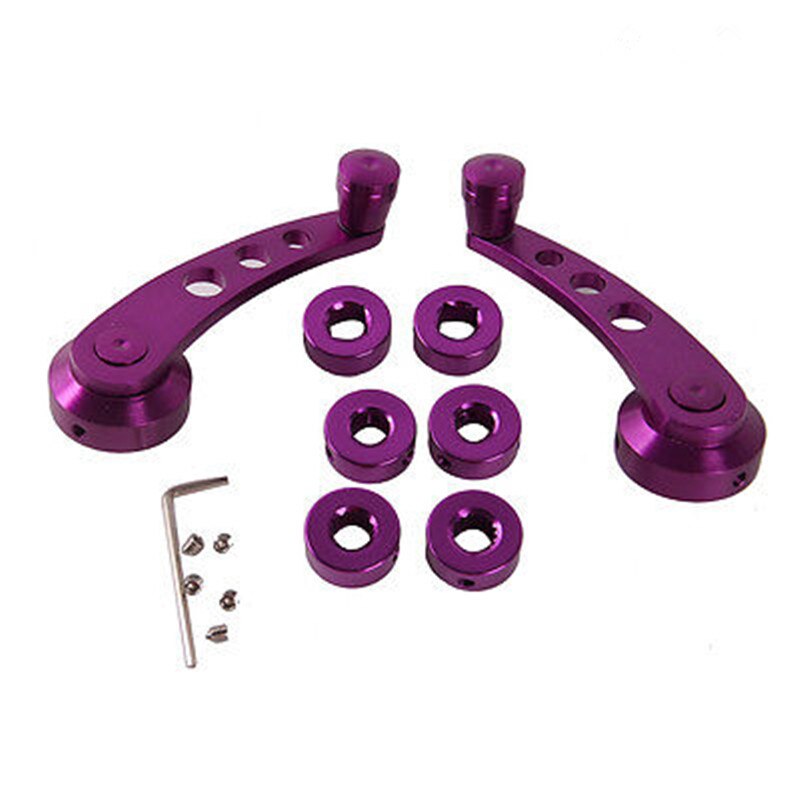 Billet Aluminum Car Truck Manual Window Glass Door Crank Handle Winder Universal Blue / red / silver / black: purple