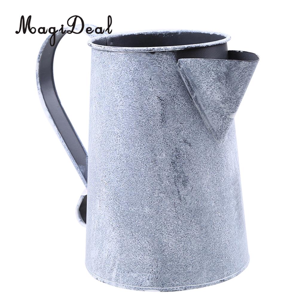 Maceta de jardín, maceta, maceta, cubo para flores, hierro galvanizado, Shabby Chic: 05