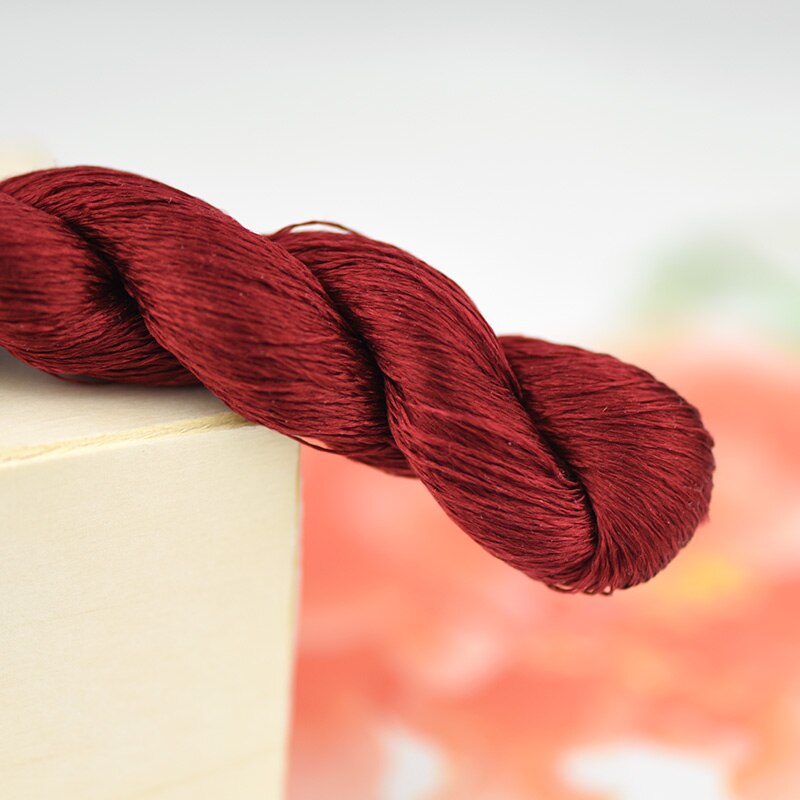 Hilo de bordar de seda/100% hilo de seda/bordado a mano, punto de cruz, serie roja de peonía/8 colores puros: 8