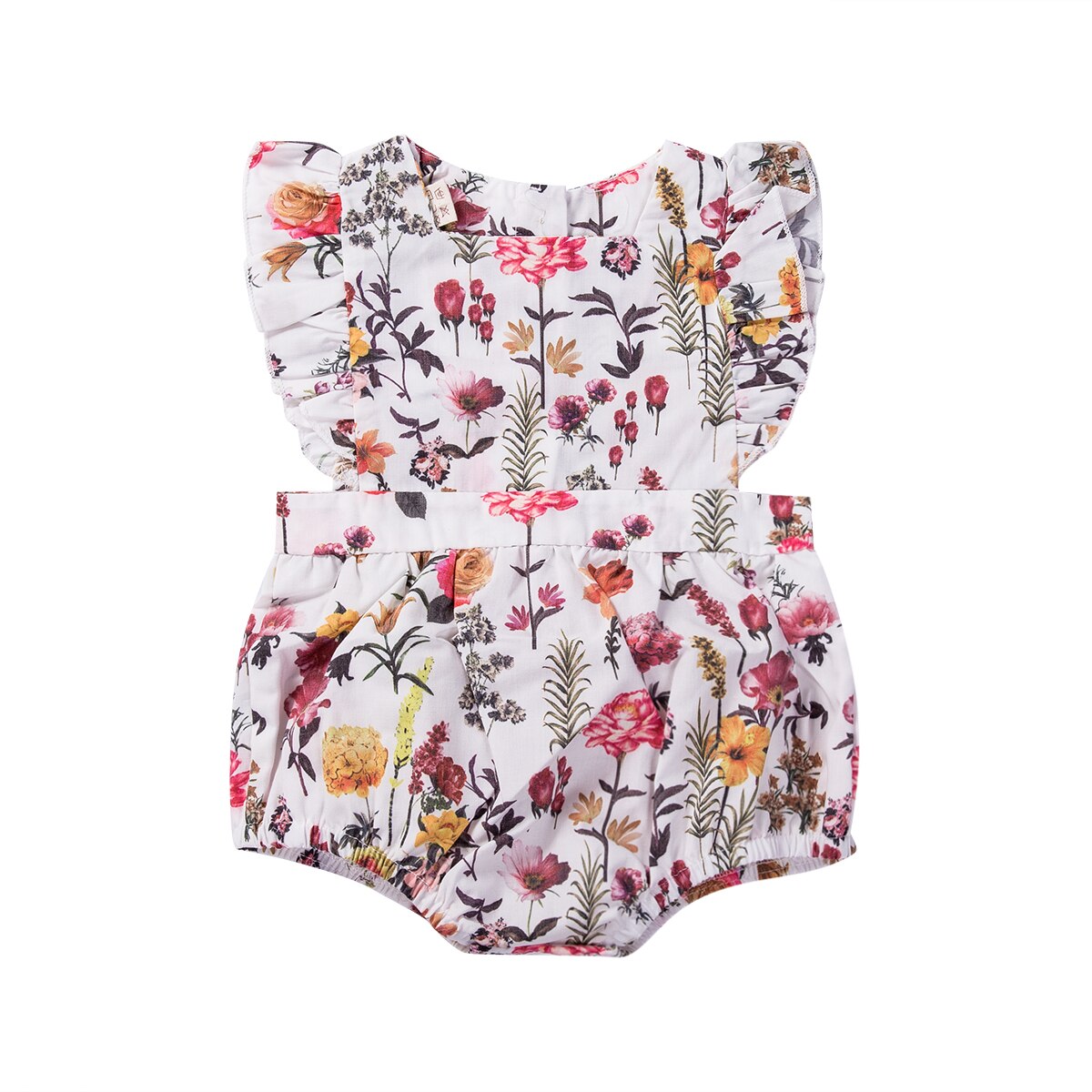 0-24M verano recién nacido niñas Ruffle Color sólido mono trajes traje de baño ropa de bebé