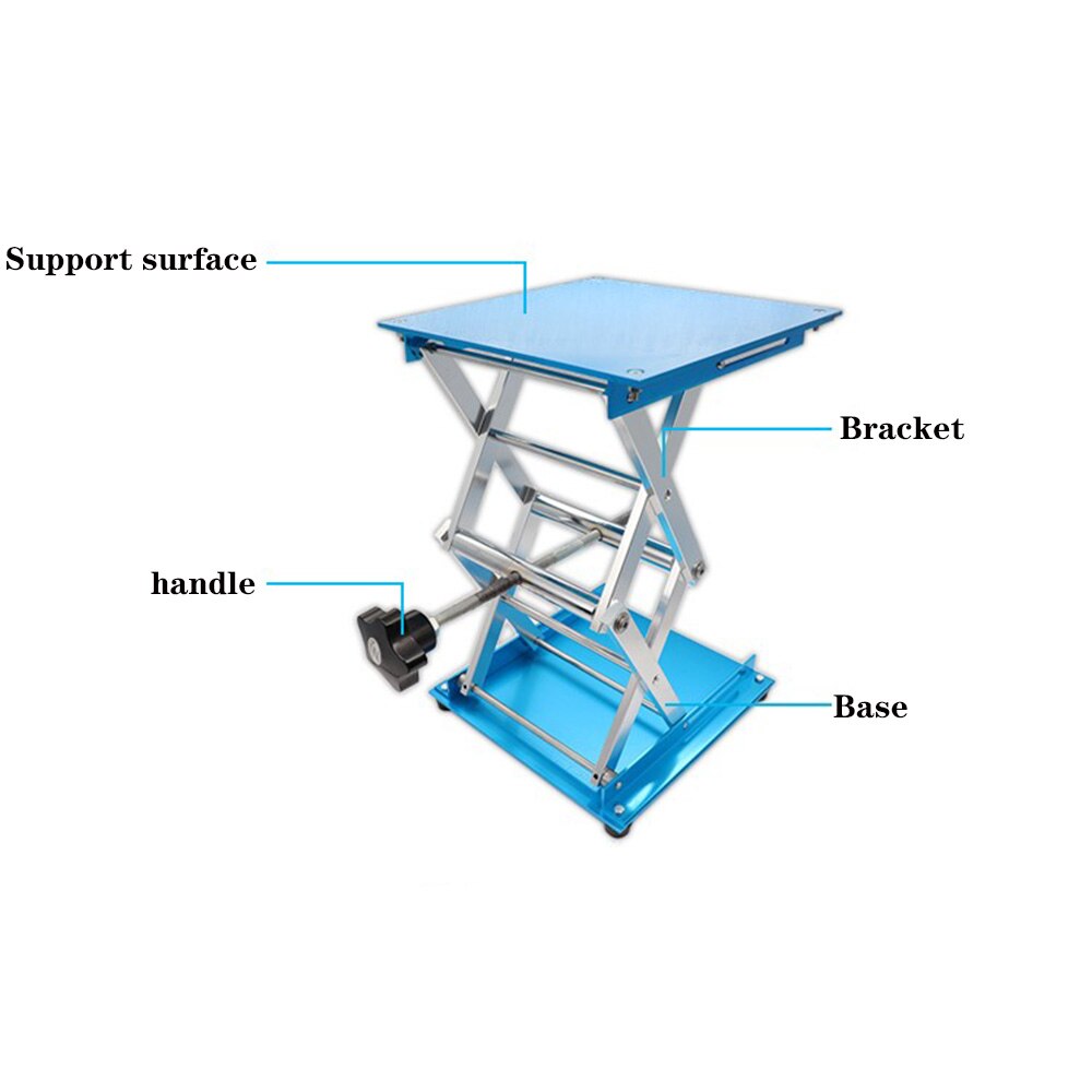 100x100mm Aluminum Lifter Router Plate Table Woodworking Engraving Lab Lifting Stand Rack platform Woodworking Benches Wood Tool