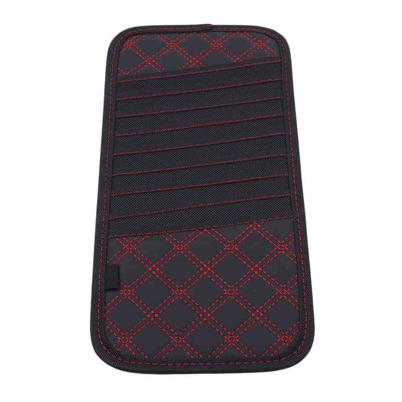 Car Sun Visor Holder Storage Organizer Case Clip Bag Pocket Car Accessories for DVD/CD: Red