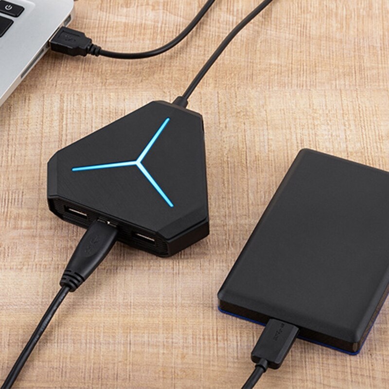 Multi USB 3.0 Hub Splitter TF SD Card Reader with Microphone Interface High Speed 6 Ports Hub for PC Computer