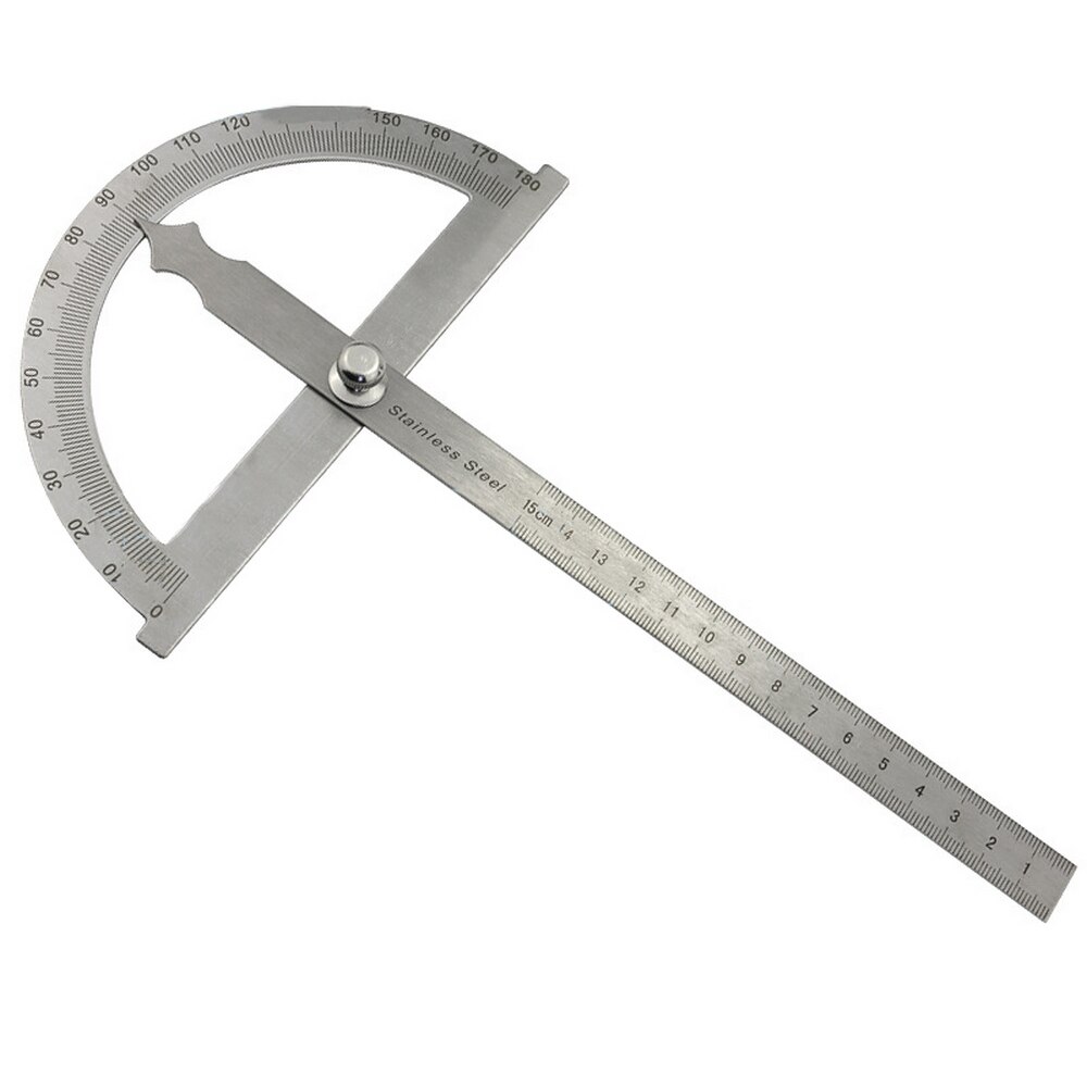 150mm 300mm Stainless Steel 180 degree Protractor Angle Finder Rotary Measuring Ruler Machinist Tool Craftsman Ruler goniometer: Blue