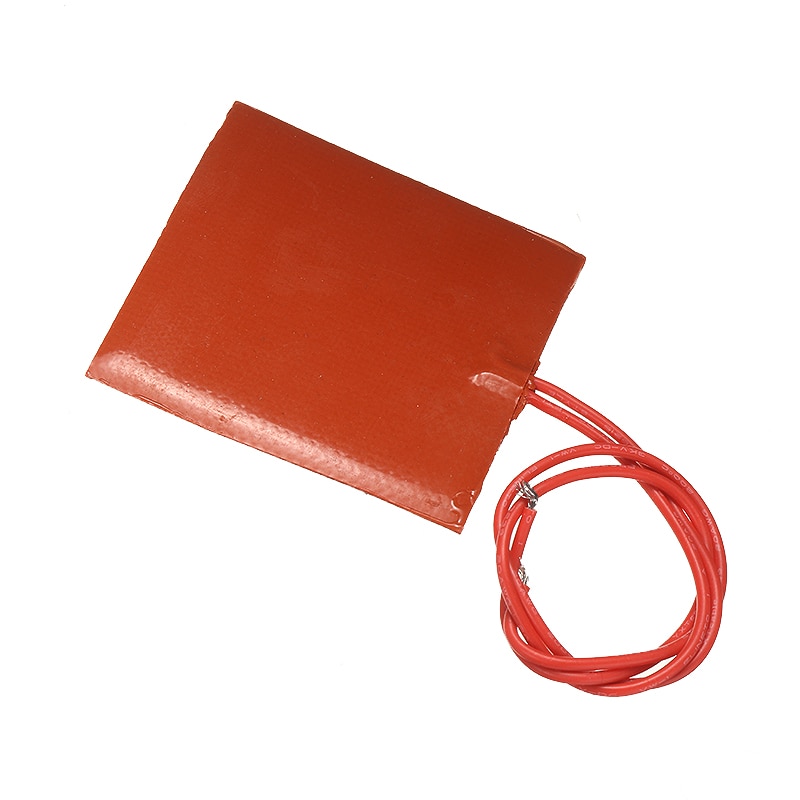 1pc 12V 10W Silicone Heating Plate Rubber Heat Mat Heated Bed Plates Flexible Waterproof Printer Tools