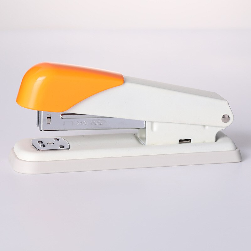 Classic stapler Manual office accessories bookbinding Many colors book binding machine Stationery Office Supply Business stapler: 0204 orange