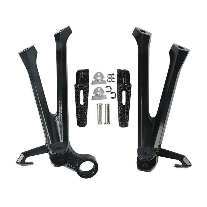 Motorfiets Achter Passenger Voetsteunen Footrest Bracket Voor Suzuki Gsxr GSX-R 600 750: Black