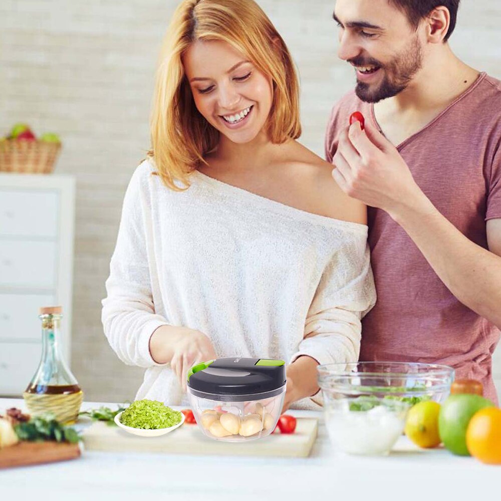 Manual Food Chopper Food Processor Vegetable Fruits Cutter Meat Shredder Garlic Onion Chopper Salad Maker Kitchen Gadgets