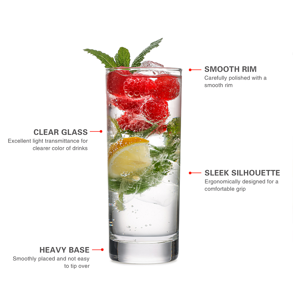 WOTOR 1/2/6PCS Glass Cup Clean Tumbler Drinkware Transparent Tea Juice Milk Coffee Mug Home Water Glasses Straight Beer Mug