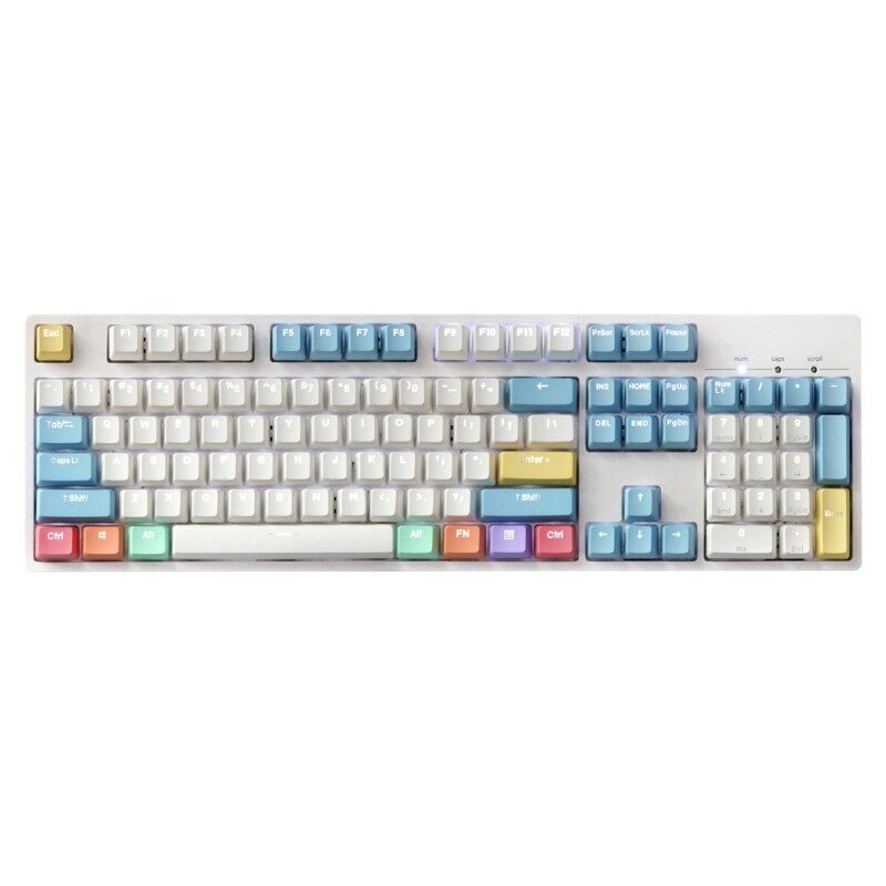 108 Toetsen Kleurrijke Krijt Pbt Backlit Keycaps Voor Cherry Mx Toetsenbord Keycap Y5LA