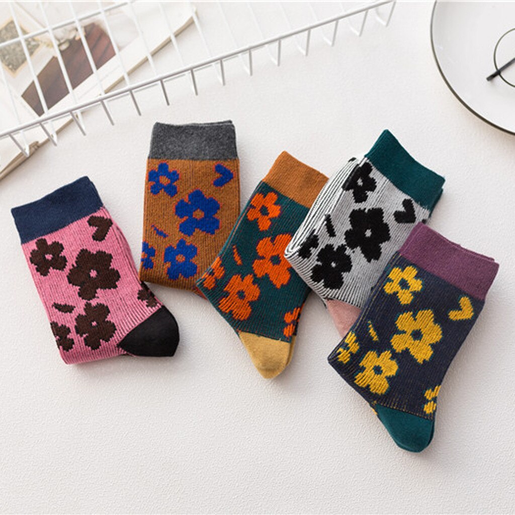 KANCOOLD Women Socks Unisex Adults Print Cotton Standard Street Middle Tube Socks Casual Happy Funny Socks Dec26