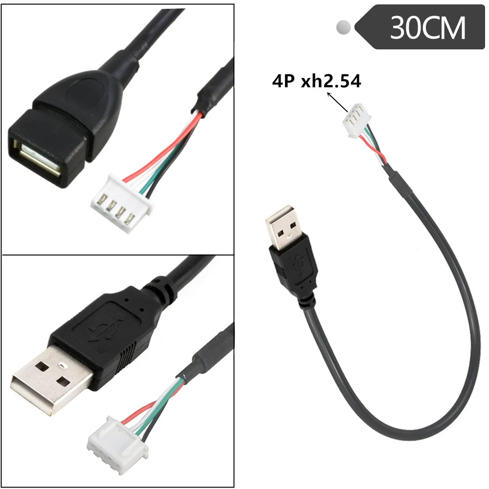 USB to 4P xh2.54 cable USB to 4P MX1.25 USB to PH2.0 USB USB2.0 Female/ Male Cable USB to Dupont 4 pin Data Cable 30cm