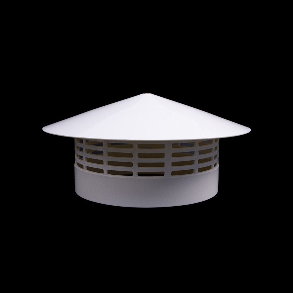Langlebige 75-200mm belüftete Regen kappe PVC Außenwand Luft auslass Rauchabzug haube Dach kanal Entlüftung kamine
