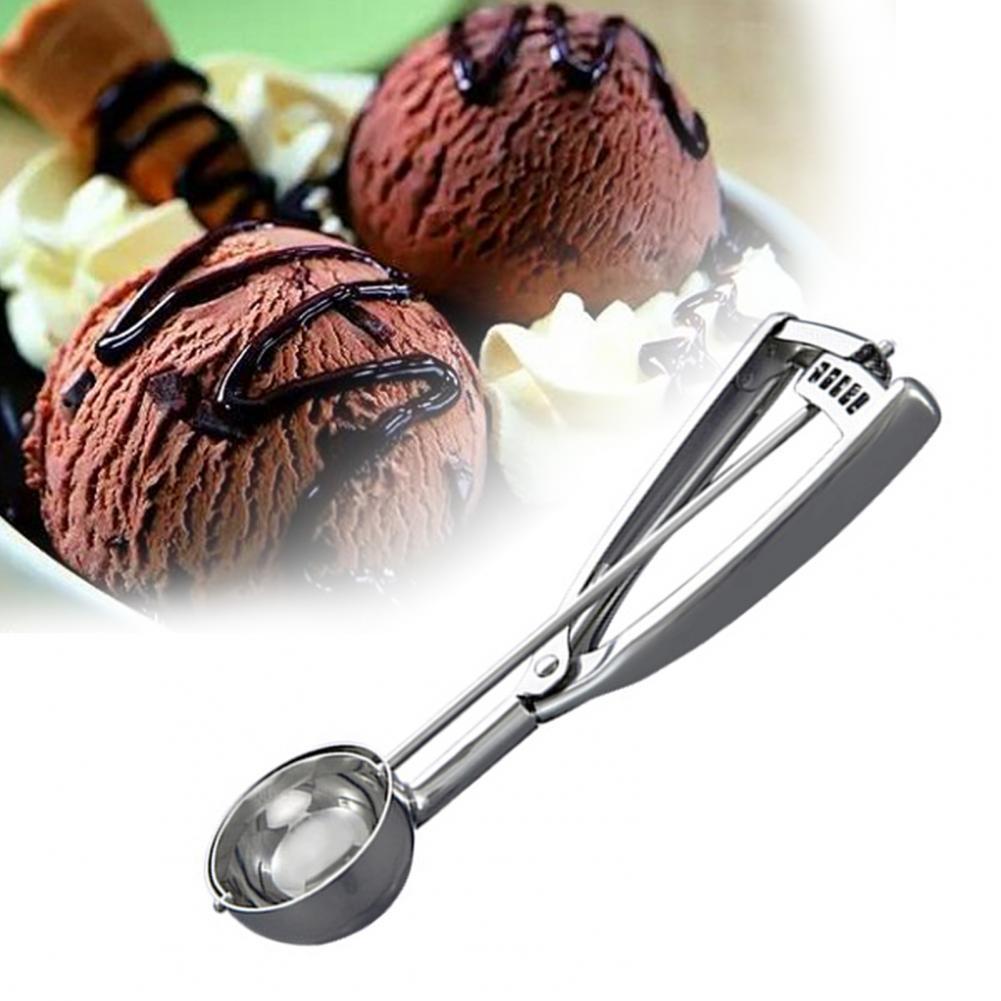 Stainless Steel Cookie Scoop Kitchen Tool Scoop Multifunctional Non-slip Ice-cream Scoop Ice Ball Maker for Baking
