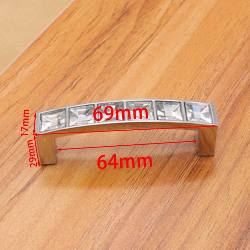 Crystal Moderne Lade Handvat U-Vormige Diamant Schoen Kast Deurgrepen Knop